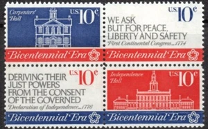 US Scott #1546a Block of 4, "First Continenial Congress", MNH - Picture 1 of 1