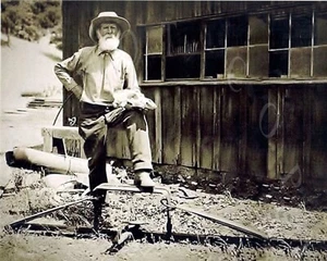 Antique Reproduction 8X10 Photograph Huge Hand Forged Bear Trap - Picture 1 of 1