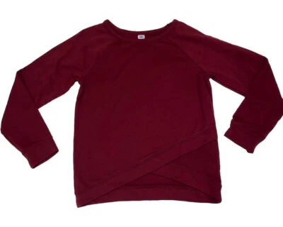 Sudadera Old Navy Niña’s Roja Cruzada Cuello Redondo Niño’s Juventud Talla 14 Foto 1 de 4