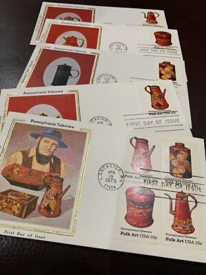 #1775-1778 AMERICAN FOLK ART -  COLORANO SET OF 5 FDC Gorgeous! - Image 1 of 4