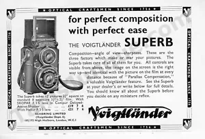 1938 Voigtlander Cameras Superb Vintage Print AD Wall Decor Idea (431) - Picture 1 of 1