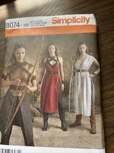 Simplicity 8074 Abito da donna arciere guerriero 3 look costume motivo da cucito taglia 8-14 - Foto 1 di 2
