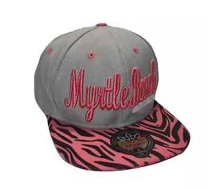 Cappello da baseball regolabile Myrtle Beach South Carolina grigio/rosa caldo nuovo senza etichette - Foto 1 di 9