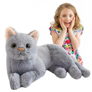 1*Shorthair Cute Cat Doll Pet Toy Stuffed Cat Plush Toy Home Decor Gift For Kids - Picture 1 of 9