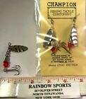 2  RS CHAMPION 1/4oz. BASS & TROUT Nickel RIPPLE BLADE Snowmanbell SPINNER