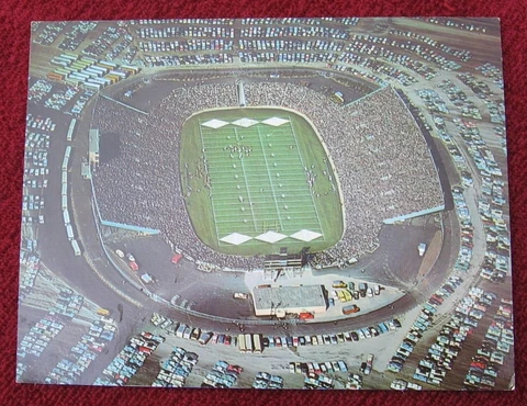 1950's Packers New City Stadium Green Bay Wi Large Aerial View Photo Postcard Cover