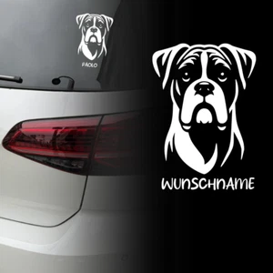 Deutscher Boxer Auto Aufkleber | Wunschname | Personalisiert Sticker 483 - Bild 1 von 4