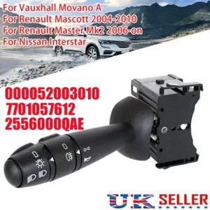 Indicator Lights Rear Fog Stalk Switch For Vauxhall Movano Renault Master Mk2 UK - Picture 1 of 24