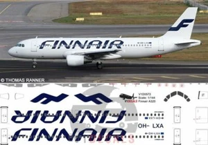 V1 Decals Airbus A320 Finnair for 1/144 Revell Model Airplane Kit V1D0572 - Picture 1 of 8