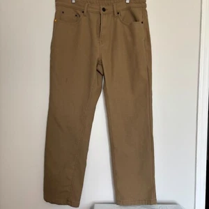 CAT Caterpillar Men's Fleece Lined Canvas Pants, Classic 5-pocket, Tan 36x32 - Picture 1 of 10