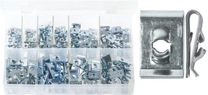 Assortment Box of U-Nuts (Speed Fasteners) Spire Clips 200 Pieces - AB166 - Picture 1 of 3