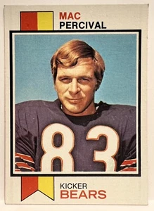 73 Topps Football Card #512 Mac Percival Chicago Bears 1973 Topps Texas Tech - Picture 1 of 6