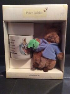 TASSE ET PELUCHE ENFANT NEUF STOCK : 2006 WEDGWOOD « PETER LABBIT » ~ BEATRIX POTTER