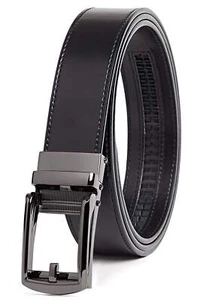 Men's Ratchet Belt Genuine Leather Mens Belt with Slide Ratchet Belts for men - Picture 1 of 36