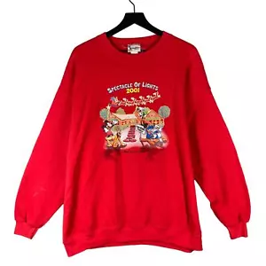 VTG Disney 2001 Spectacle of Lights Sweatshirt 2XL Rare Holiday Sweater - Picture 1 of 14