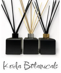 REED DIFFUSER GLASSWARE Matt Black Glass Cube HOME DECOR Design Own Look & Aroma - Picture 1 of 1