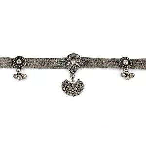 COLLANA GIROCOLLO ANTICA IN ARGENTO STERLING RAJASTHAN 27,5 G INDIA - Foto 1 di 13