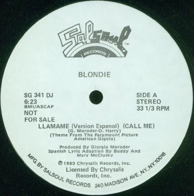 Blondie - Llamame (Call Me) (12") (Near Mint (NM or M-)) - 3802429433 - Image 1 of 4