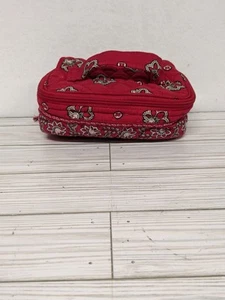 Vera Bradley Small Red Bandana Cosmetic Case Soft - Picture 1 of 11