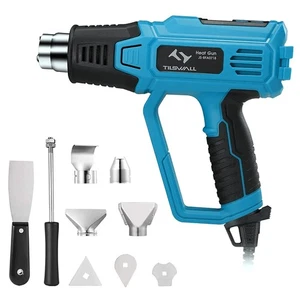 TILSWALL HEAT GUN 2000W HOT AIR BLOWER WITH 12 TEMPERATURE SETTINGS - BLUE - Picture 1 of 5
