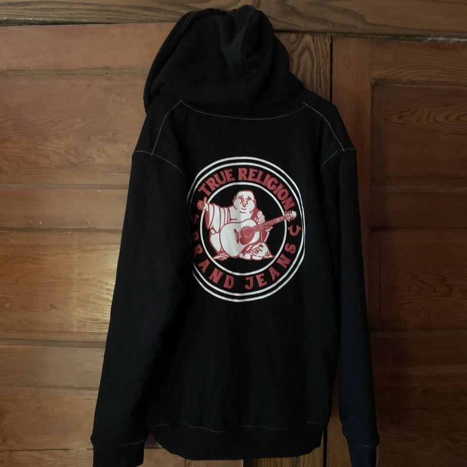 True Religion Hombres Sherpa Forrado Logo Cremallera Completa Suéter Sudadera con Capucha Talla XXL. nuevo con etiqueta Foto 1 de 2