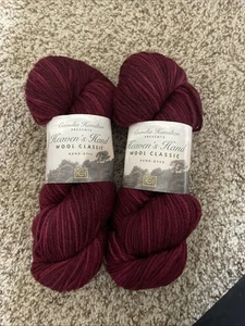 Cornelia Tuttle Hamilton Heavens Hand Wool Classic Hand-Dyed Maroon Yarn Lot 2 - Picture 1 of 4