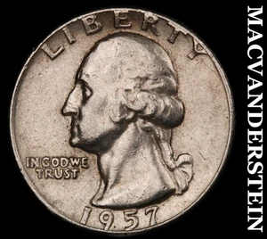 1957 Silver Washington Quarter - Scarce  Better Date  No Reserve  #F9425 - Picture 1 of 2