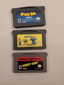 Lotto giochi Donkey Kong Classic NES Series Shark Tale Monsters Inc Gameboy Advance - Foto 1 di 13
