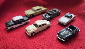 Lot o 6 1/87 Cars for Train Displays EKO Alloy Herpo Malibu - Picture 1 of 9