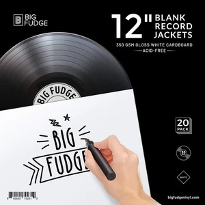 Pro Blank Album Jackets - 12 Inch x White - 20 Vinyl Record Covers (350gsm) - Picture 1 of 4
