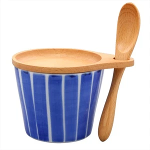 Taza Hasami Ware Youyoo, azul a rayas, 112201C200_ - Imagen 1 de 5