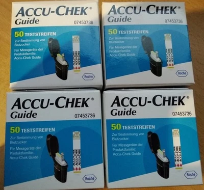 Accu-Chek Guide Original Blutzuckerteststreifen 4 x 50 St. ( 200 St. Gesamt ) - Bild 1 von 2
