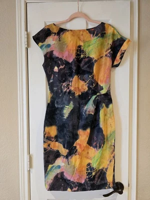 Mint By Jodi Arnold Dress Asymmetrical Art To Wear Silk Size sm Cocktail Party - Image 1 of 4