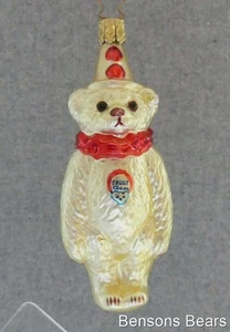 Steiff Inge Glass Nostalgie Teddy Clown Christmas Tree Ornament Hand Blown Glass - Picture 1 of 9