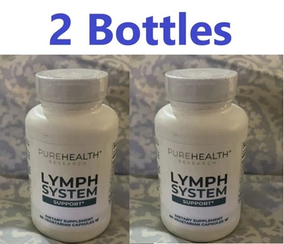 PureHealth Research Sistema Linfático Reduce Hinchazón, Apoyo Linfático 2 Botellas Foto 1 de 4