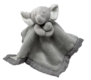 CARTER'S Gray Elephant Lovey Plush Security Baby Blanket Satin Trim - Picture 1 of 5