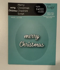 Memory Box Stanzschablone 94022, Merry Christmas Cheshire Script - Bild 1 von 3