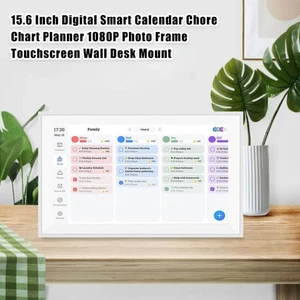 Digitaler Haushaltsplaner 15,6 Zoll 1080P Touchscreen Kalender Rahmen - Bild 1 von 28