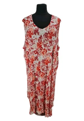 WOMAN WITHIN Women Plus Size 6X Floral Maxi Dress Crew Neck Sleeveless 115A - Image 1 of 4