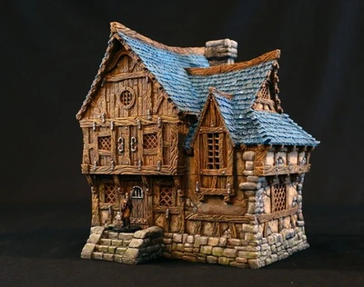 BLACK SCROLL GAMES 28/32mm Scale Guest House Building Scatter Terrain Fantasy Scatter Terrain D&D