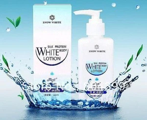 SNOW WHITE WHITENING CREAM WHITE BODY LOTION WITH SILK PROTIEN 180ML - Foto 1 di 3