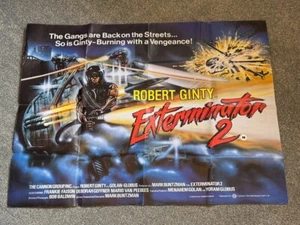 Exterminator 2 Movie Poster UK Quad Original 1980s 40" x 30" Robert Ginty - Picture 1 of 5