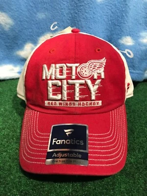 Gorra Detroit Red Wings Nueva Con Etiquetas Motor City Fanatics Correa H25 Foto 1 de 4