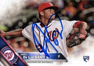 2016 Topps ABEL DE LOS SANTOS Signed Card autograph NATIONALS RC