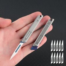 EDC Titanium Utility Knife Scalpel Blade Pocket Outdoor Camping Knife Keychain