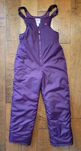 OSHKOSH B'GOSH Purple Heart Snow Ski Bib Pants Overall Girls Size 10 Winter Kids - Picture 1 of 14