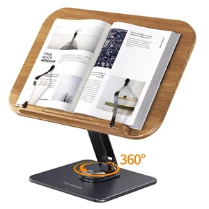 Bookstand for Large Textbooks , Cookbook Holders for Kitchen Counter , Rotatable - Picture 1 of 28