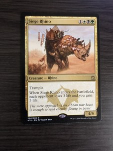 Siege Rhino Khans of Tarkir NM White Black Green Rare MAGIC MTG CARD