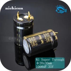 Nichicon 1000uF 35V KG Super Through Audio Electrolytic Capacitor 85° 20X30mm - Picture 1 of 4