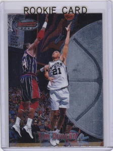 TIM DUNCAN Bowman's Best 1997/98 ROOKIE CARD San Antonio Spurs BASKETBALL NBA RC - Picture 1 of 2